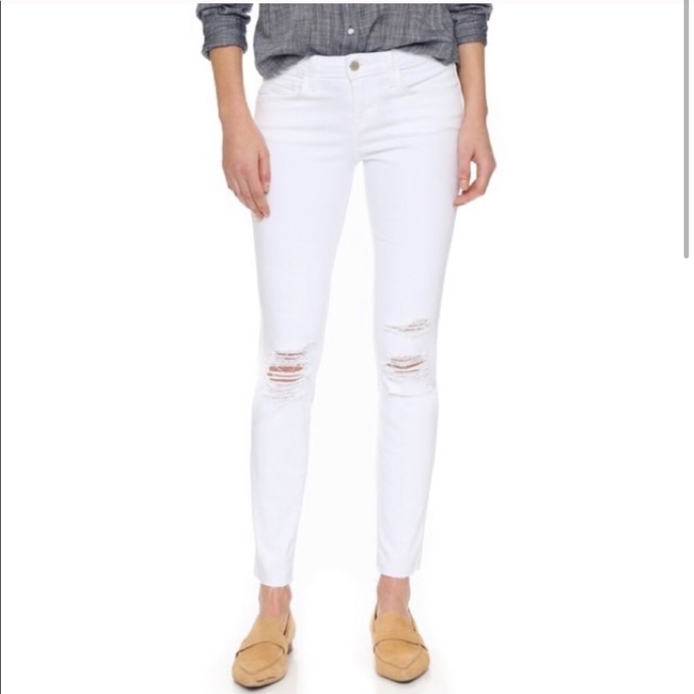 L’AGENCE Chantal Ripped Skinny Jeans